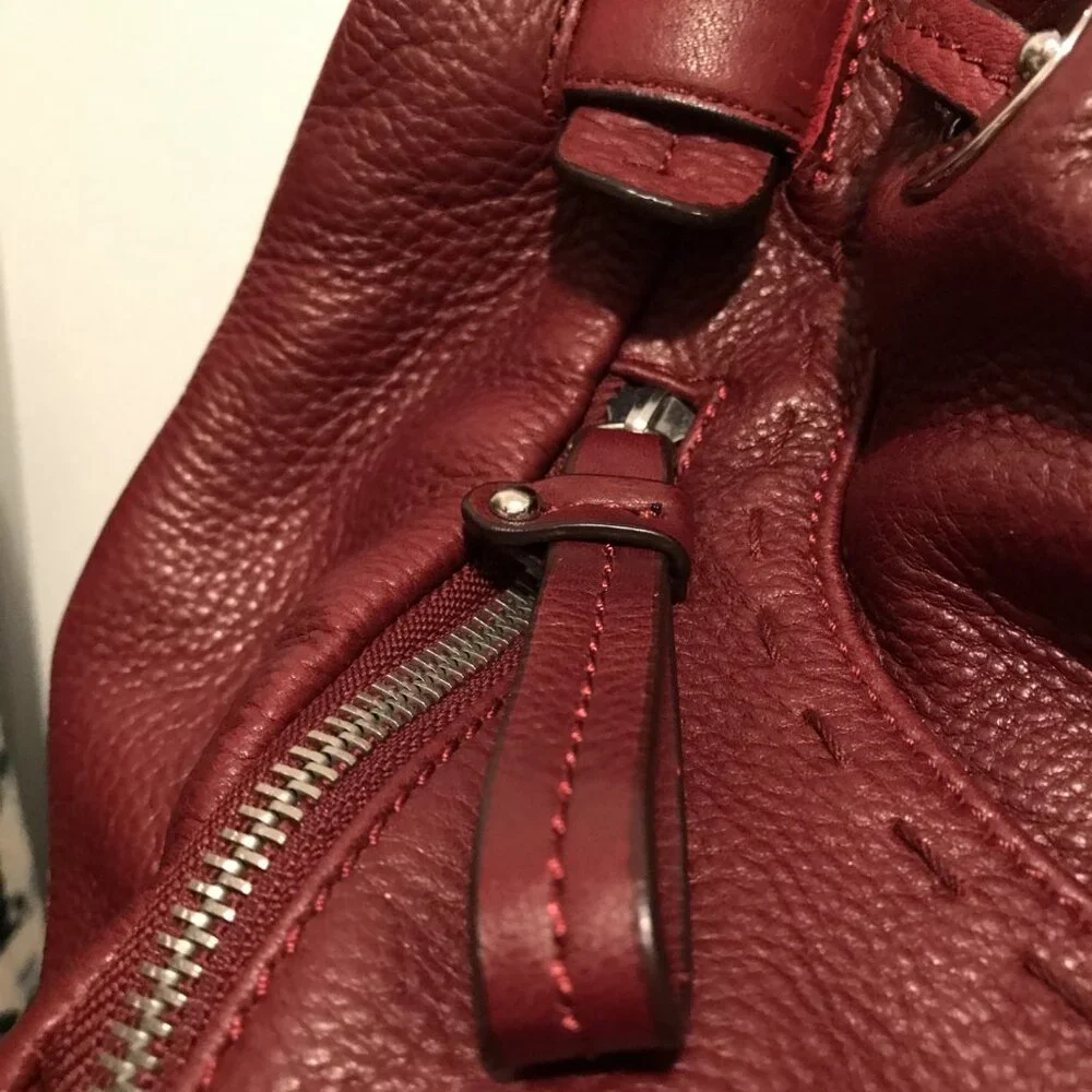 B. Makowsky Rich Burgundy Leather Bag w/Original Dust Bag!